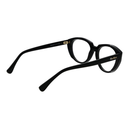 Eyeglasses Frames by Max Mara for women in acetate black features an refined silhouette, showcasing the refined black coloured frame and sophisticated full-frame frame design.