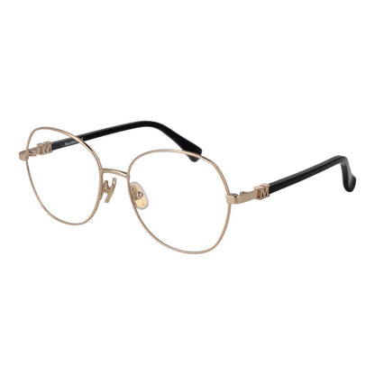 Eyeglasses Frames by Max Mara for women in metal gold showcases a refined full-frame frame design with a refined gold coloured frame finish for a refined and sophisticated look.