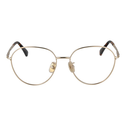 Eyeglasses Frames by Max Mara for women in metal gold features an refined silhouette, showcasing the refined gold coloured frame and sophisticated full-frame frame design.