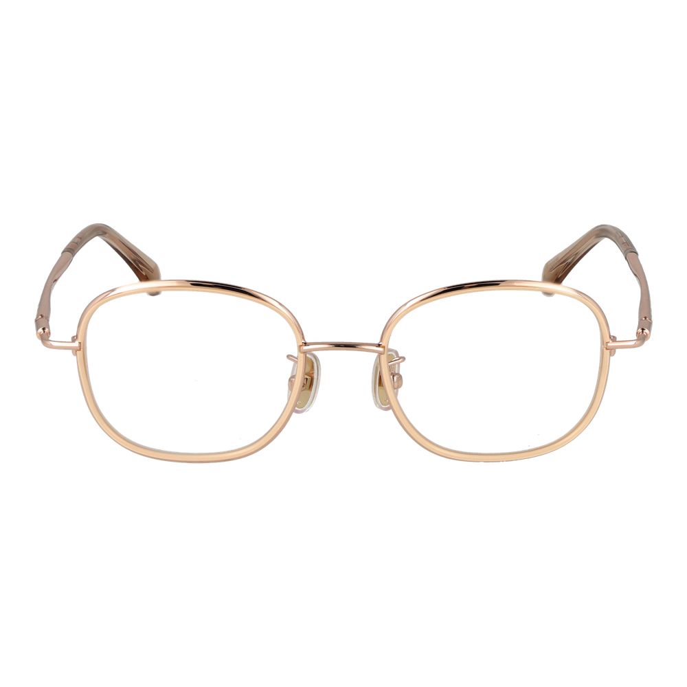 Eyeglasses Frames by Max Mara for women in metal rose-gold showcases a refined full-frame frame design with a refined rose-gold coloured frame finish for a refined and sophisticated look.