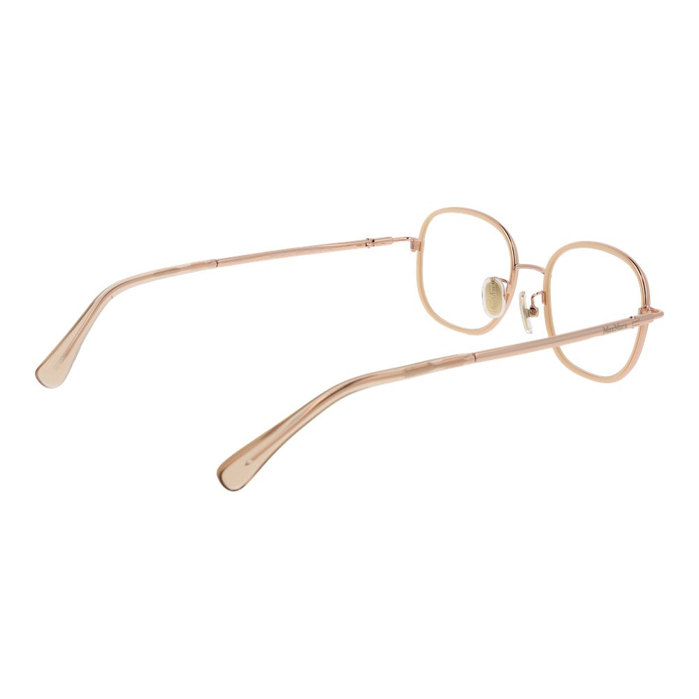 Eyeglasses Frames by Max Mara for women in metal and rose-gold showcases an refined full-frame frame design featuring a sophisticated rose-gold coloured frame for an refined and refined aesthetic.