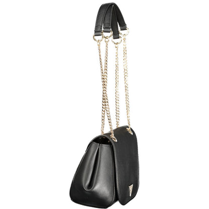Handbag by Guess Jeans for women in polyethylene black presents a ornamental silhouette, showcasing a secure zipper, ample built-in-compartments & internal-pockets, and versatile handle for a ornamental finish.