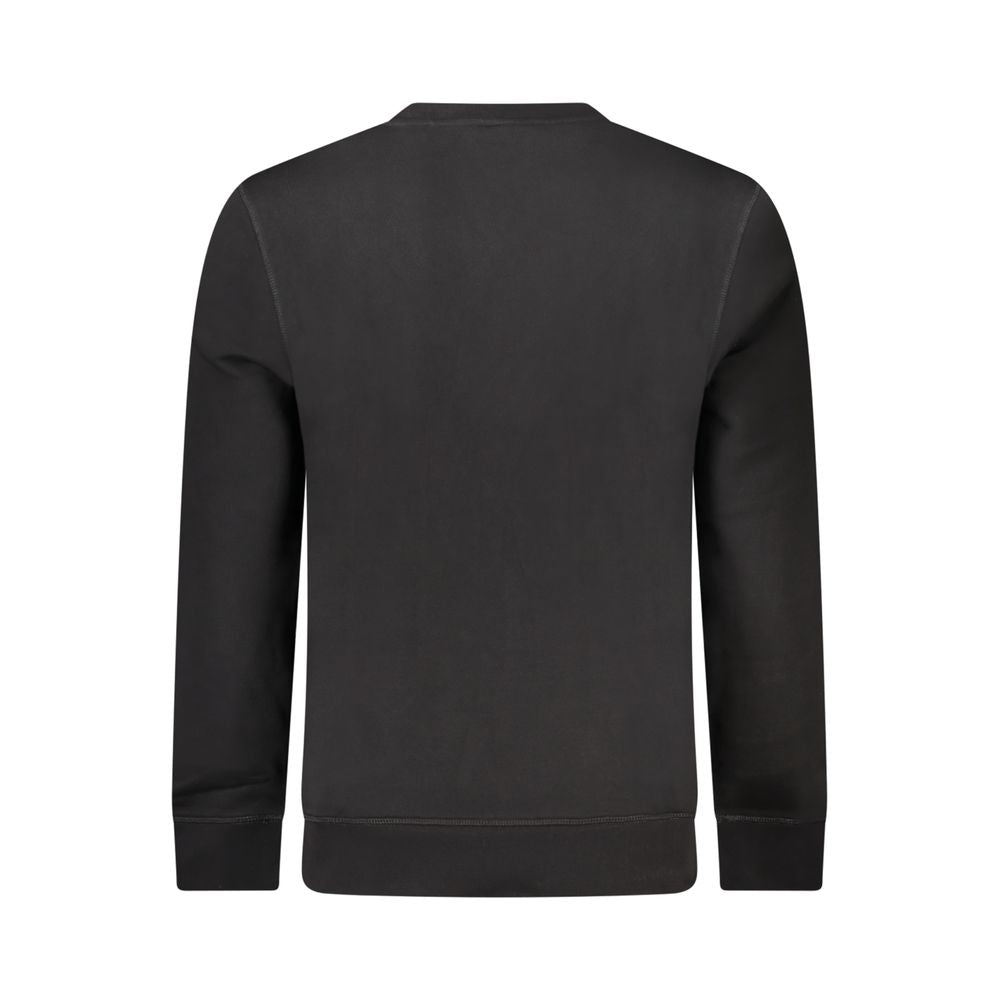 Sweatshirt by Hugo Boss for men in cotton black showcases a slouchy chic silhouette, artfully detailed with a slouchy chic and for a slouchy chic finish.