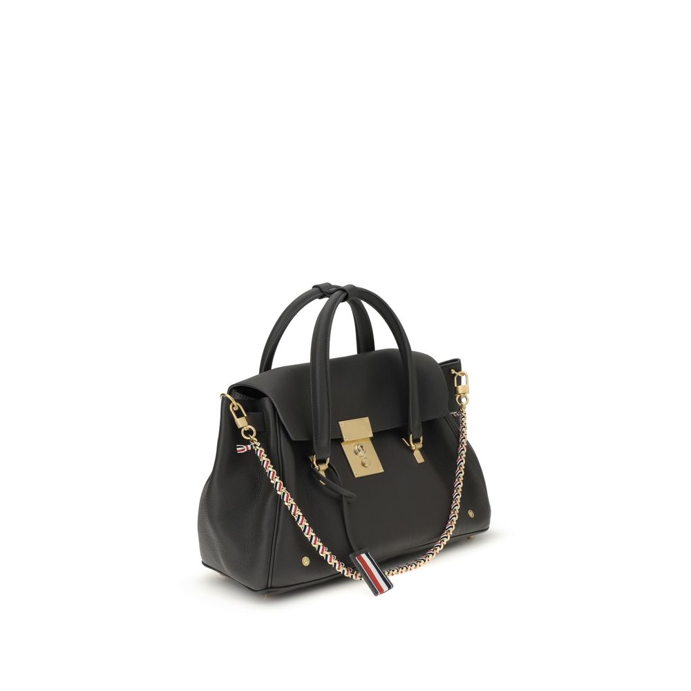 Shoulder Bag by Thom Browne for women in bio-acetate & bos taurus grained calf leather gray, signature & striped features a enviable silhouette, showcasing a secure , ample internal-pockets, and enviable shoulder-strap & handle for a enviable finish.
