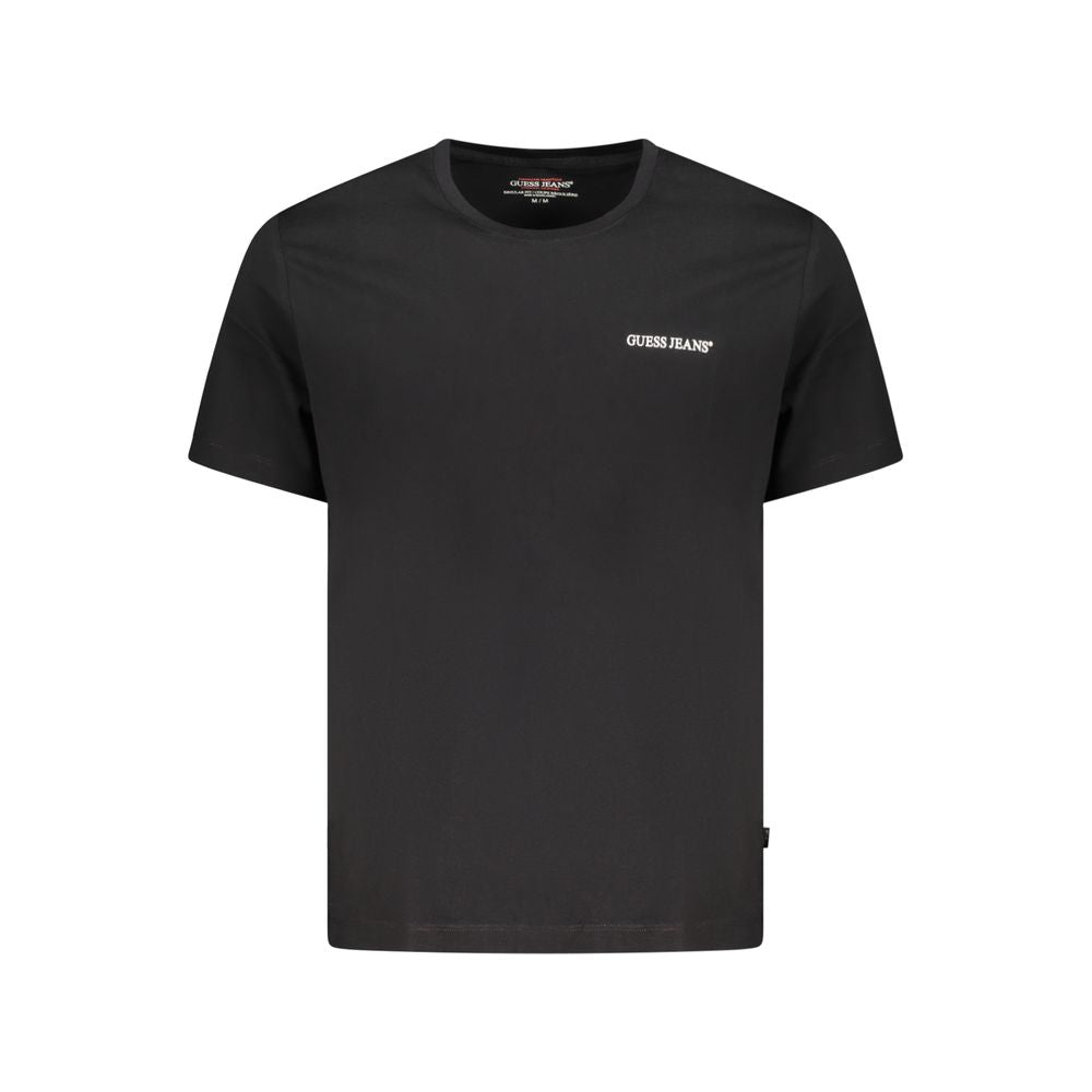 Guess Jeans Men's Regular-Fit Crew Neck Cotton T-Shirt - Black Signature Print