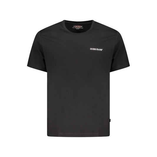 Guess Jeans Men's Regular-Fit Crew Neck Cotton T-Shirt - Black Signature Print