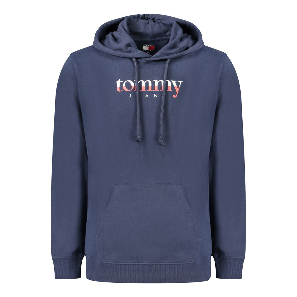 Hooded Sweatshirt Hoodie by Tommy Hilfiger for men in cotton blue & print features a slouchy chic silhouette, detailed with a slouchy chic and a signature hooded neckline for an elevated aesthetic.