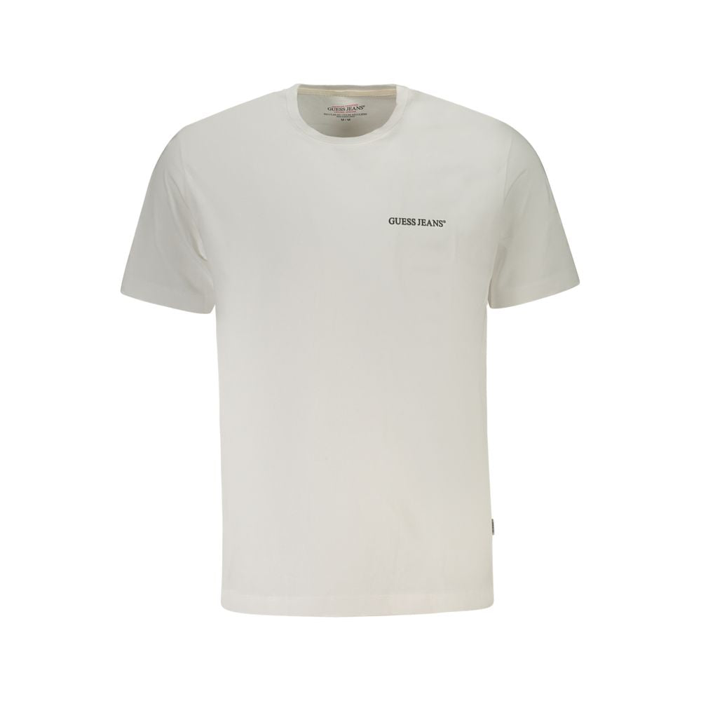T-Shirt by Guess Jeans for men in cotton white features a plush silhouette, showcasing a sophisticated and for a truly plush finish.