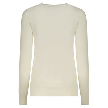 Sweater by Guess Jeans for women in stretch polyamide & viscose white showcases an masterful silhouette, artfully detailed with a masterful and for a sophisticated, premium finish.