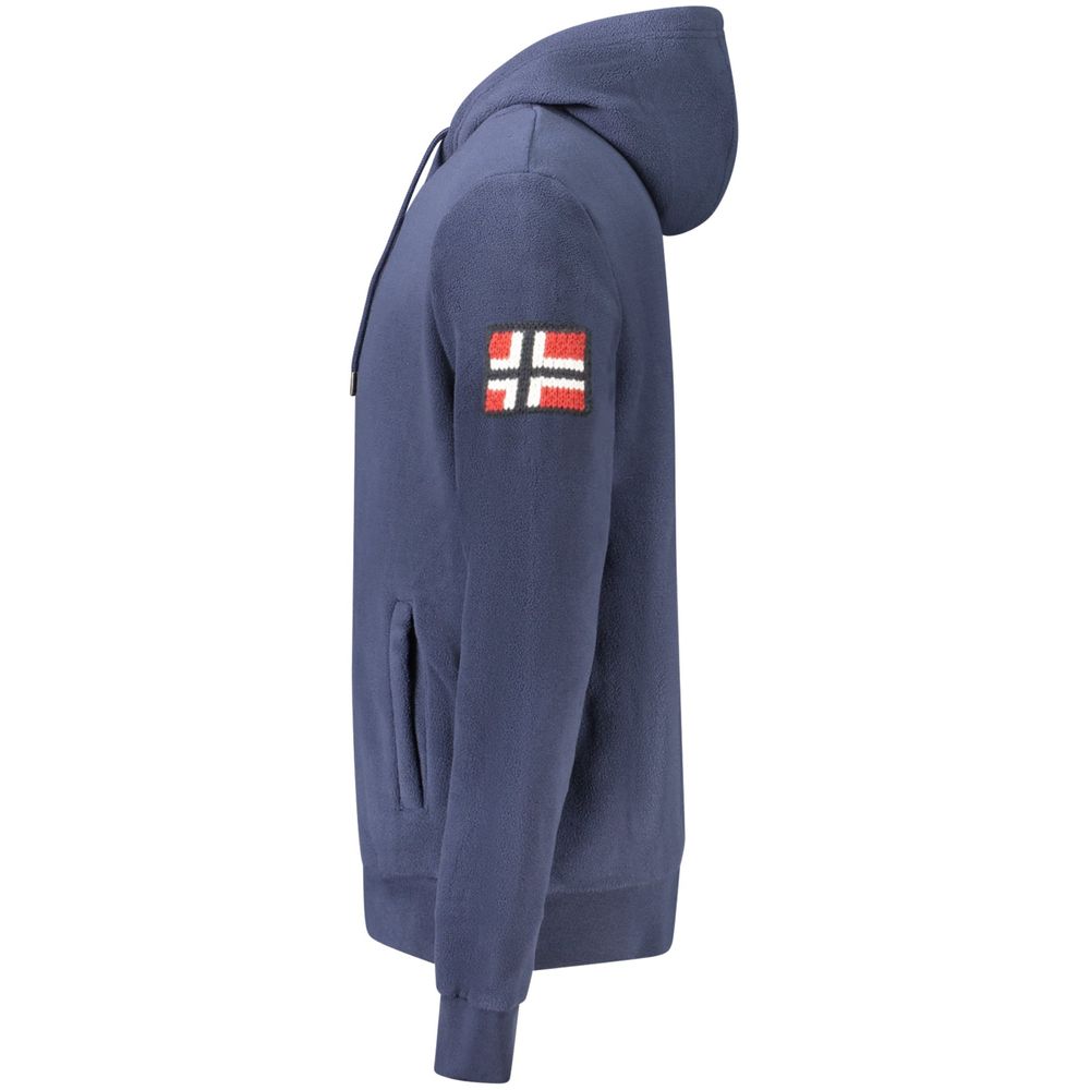 Hooded Sweatshirt Hoodie by Norway 1963 for men in polyester blue features an avant-garde silhouette, showcasing a sophisticated and detail for a truly avant-garde finish.