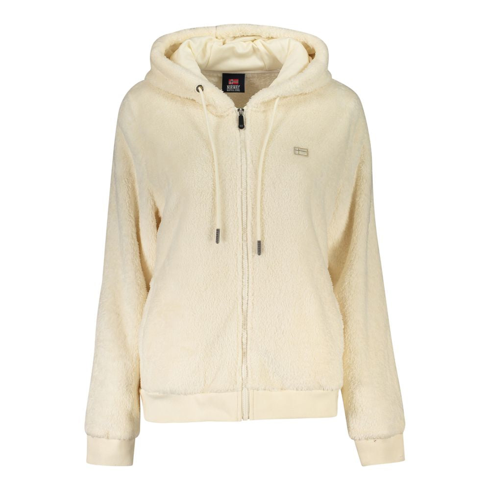 Hooded Jacket by Norway 1963 for women in polyester white features an utilitarian silhouette with a refined hooded neckline, showcasing sophisticated hooded for an utilitarian aesthetic.