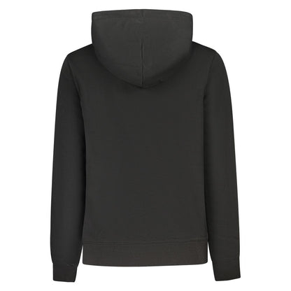 Hooded Sweatshirt Hoodie by Tommy Hilfiger for women in cotton polyester black features an luminous silhouette, showcasing a sophisticated hooded neckline and for a truly luminous look.