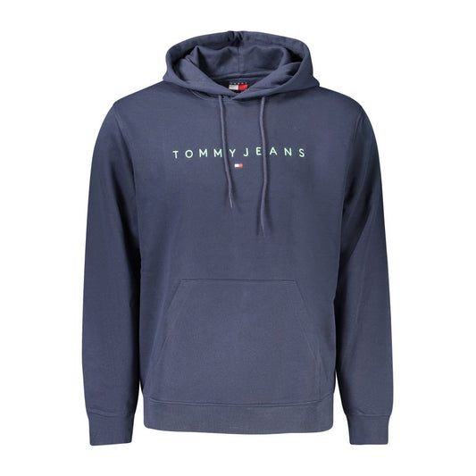 Hooded Sweatshirt Hoodie by Tommy Hilfiger for men in cotton polyester blue features a authentic silhouette, showcasing a sophisticated hooded neckline and authentic detail for a refined finish.
