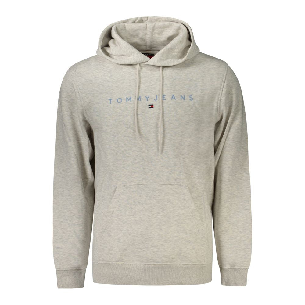Hooded Sweatshirt Hoodie by Tommy Hilfiger for men in cotton polyester gray features a authentic silhouette, showcasing a sophisticated hooded neckline and authentic detail for a refined finish.