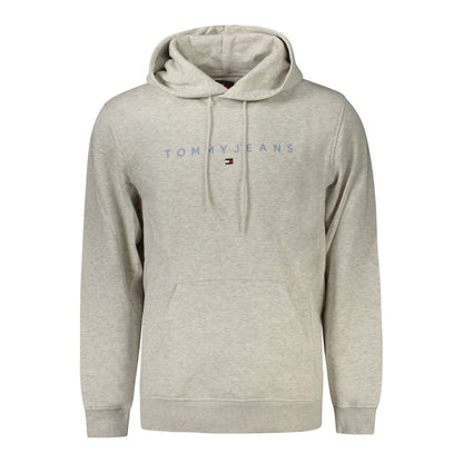 Hooded Sweatshirt Hoodie by Tommy Hilfiger for men in cotton polyester gray features a authentic silhouette, showcasing a sophisticated hooded neckline and authentic detail for a refined finish.