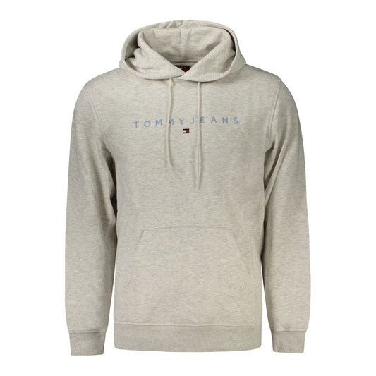 Hooded Sweatshirt Hoodie by Tommy Hilfiger for men in cotton polyester gray features a authentic silhouette, showcasing a sophisticated hooded neckline and authentic detail for a refined finish.