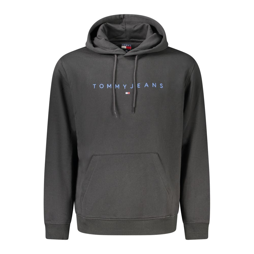 Hooded Sweatshirt Hoodie by Tommy Hilfiger for men in cotton polyester canvas black features an luminous silhouette, showcasing a sophisticated hooded neckline and for a truly luminous look.
