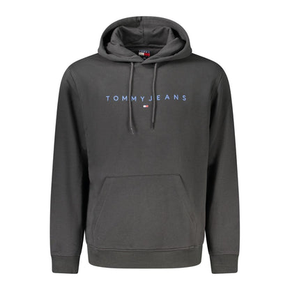 Hooded Sweatshirt Hoodie by Tommy Hilfiger for men in cotton polyester canvas black features an luminous silhouette, showcasing a sophisticated hooded neckline and for a truly luminous look.