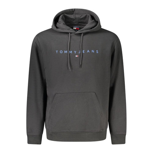 Hooded Sweatshirt Hoodie by Tommy Hilfiger for men in cotton polyester canvas black features an luminous silhouette, showcasing a sophisticated hooded neckline and for a truly luminous look.