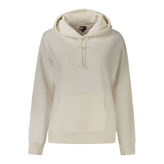 Sweatshirt Hoodie by Tommy Hilfiger for women in cotton polyester white & print features a edgy silhouette, detailed with a edgy hooded neckline and for a refined finish.