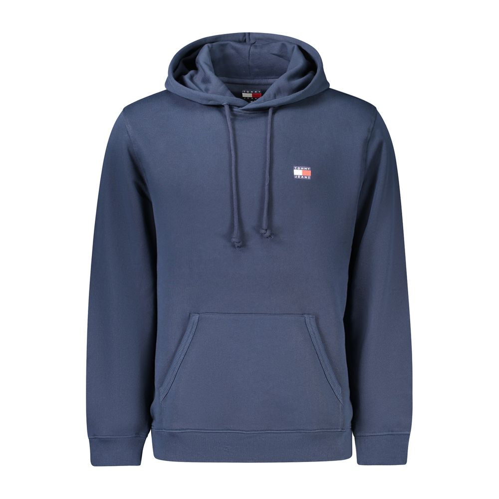 Hooded Sweatshirt Hoodie by Tommy Hilfiger for men in cotton blue features an luminous silhouette, showcasing a sophisticated hooded neckline and for a truly luminous look.