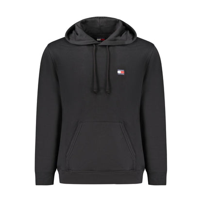 Hooded Sweatshirt Hoodie by Tommy Hilfiger for men in cotton black & signature features an dramatic silhouette, showcasing a sophisticated hooded neckline and dramatic long-sleeve for a refined, modern aesthetic.