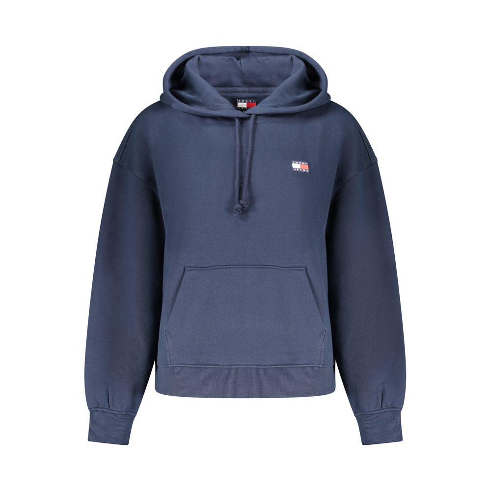 Hooded Sweatshirt Hoodie by Tommy Hilfiger for women in cotton blue features a edgy silhouette, detailed with a edgy hooded neckline and for a refined finish.