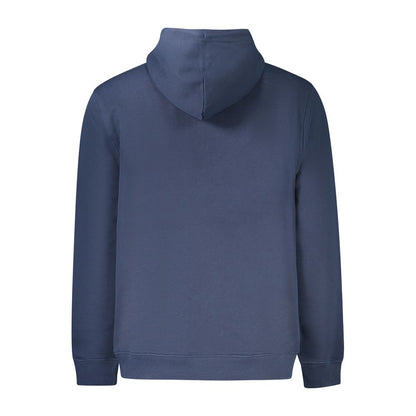 Hooded Sweatshirt Hoodie by Tommy Hilfiger for men in cotton blue showcases a city-ready silhouette, artfully detailed with a signature and for a city-ready finish.