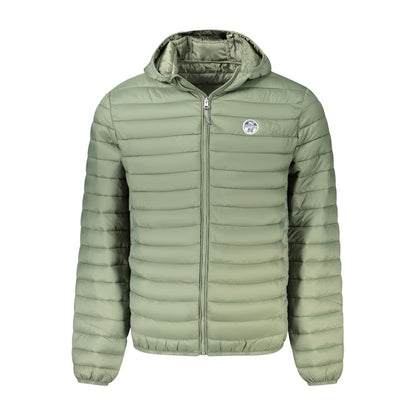 Hooded Jacket by North Sails for men in polyamide & polyester green showcases a contemporary silhouette, detailed with a contemporary hooded neckline and premium pockets, hooded & insulated for a sophisticated finish.