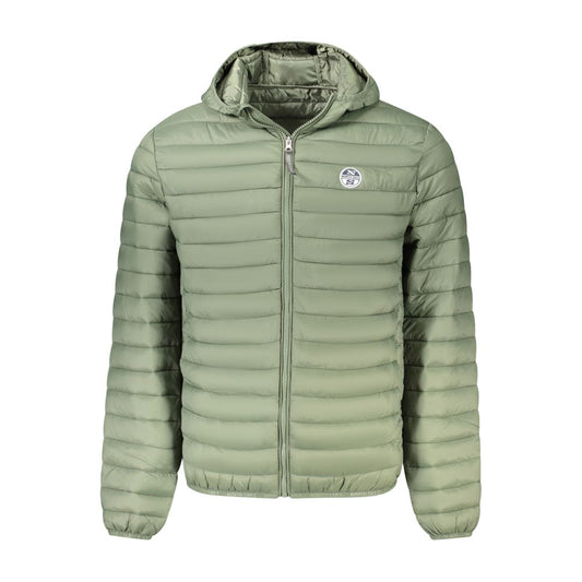 Hooded Jacket by North Sails for men in polyamide & polyester green showcases a contemporary silhouette, detailed with a contemporary hooded neckline and premium pockets, hooded & insulated for a sophisticated finish.