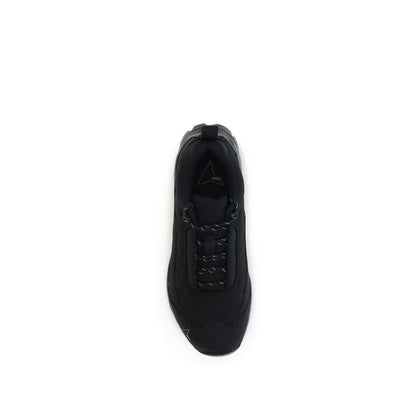 Athletic Sneakers by ROA for men in bos taurus calf leather & nylon black features an architectural silhouette, showcasing the premium athletic style of the Men's Athletic Bos Taurus Calf Leather & Nylon Sneakers with an architectural finish.
