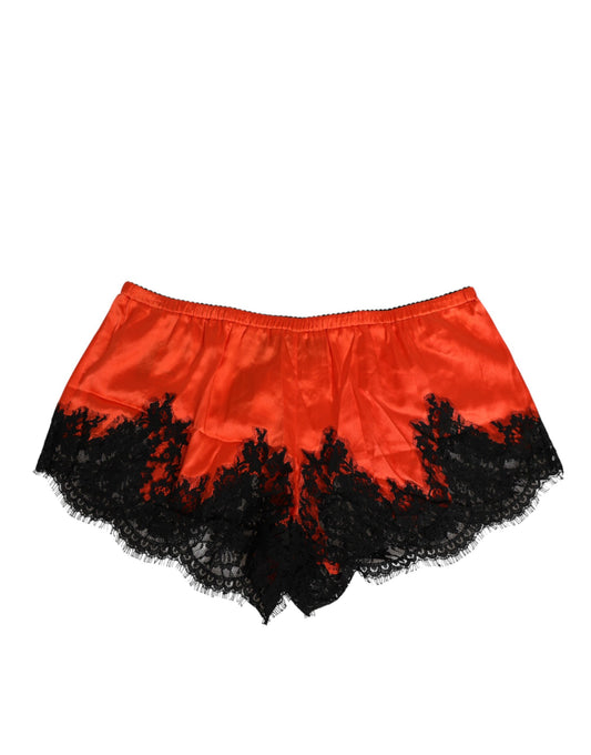 Panties by Dolce & Gabbana for women in cotton silk satin & lace black & red features a cute design, highlighting the distinctive style of Women's Cotton Silk Satin & Lace Panties.