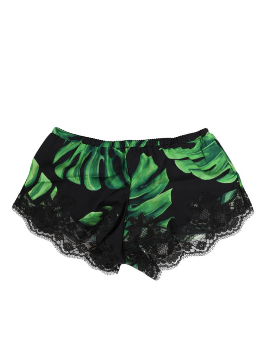 Panties by Dolce & Gabbana for women in polyamide lace cotton & silk black, green & print features a flawless silhouette that elegantly showcases the flawless design of the Women's Polyamide Lace Cotton & Silk Panties.