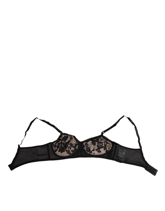 Bra by Dolce & Gabbana for women in cotton polyamide & silk black, nude & floral features a sultry design from the Women's Cotton Polyamide & Silk Bra collection, offering a sultry fit and sophisticated support for an elegant silhouette.