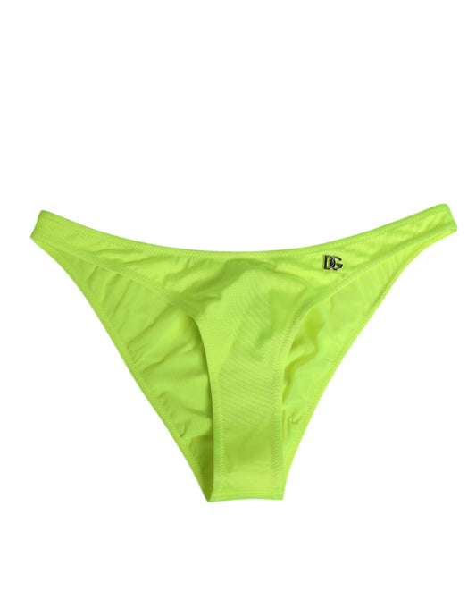 Bikini by Dolce & Gabbana for women in stretch polyamide green presents a provocative silhouette, artfully capturing the essence of the provocative Women's Stretch Polyamide Bikini design for a sophisticated look.