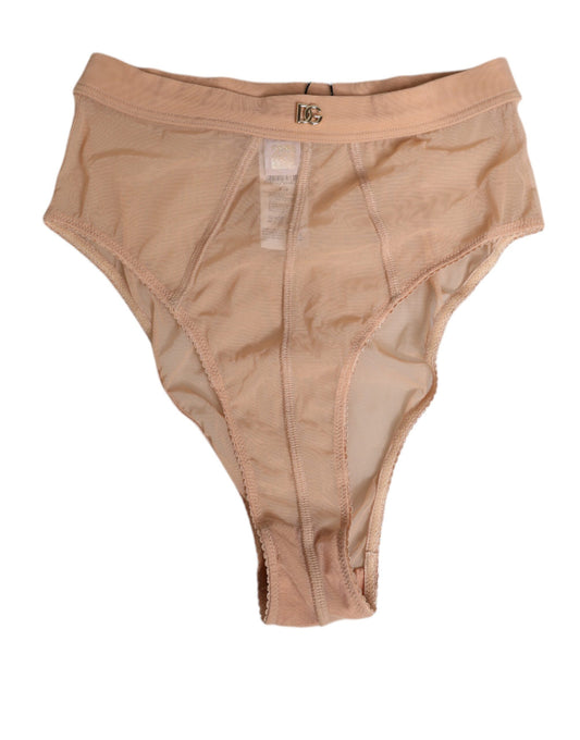 Underpants Briefs by Dolce & Gabbana for women in polyamide beige features an cute silhouette that elegantly highlights the cute design of this Women's High Rise Polyamide Underpants Briefs.