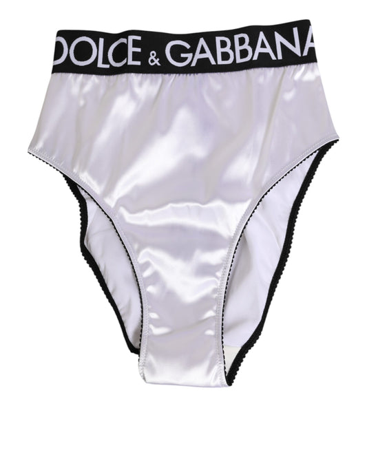 Underpants Briefs by Dolce & Gabbana for women in polyamide satin & acetate black, red & white features an sultry silhouette, showcasing a sultry fit from the Women's High Rise Polyamide Satin & Acetate Underpants Briefs collection.