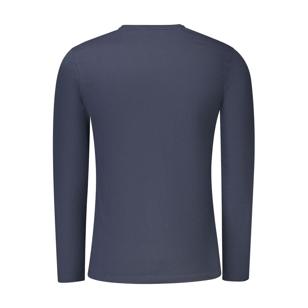 T-Shirt by Hugo Boss for men in cotton blue showcases a chic silhouette, artfully detailed with a chic and for a chic finish.