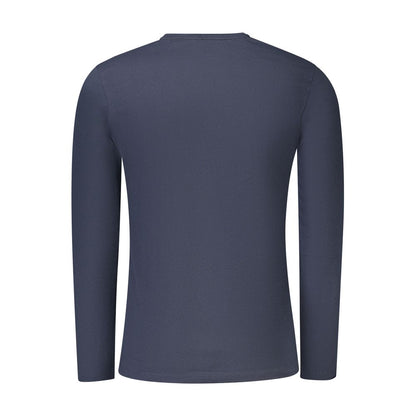 T-Shirt by Hugo Boss for men in cotton blue showcases a chic silhouette, artfully detailed with a chic and for a chic finish.