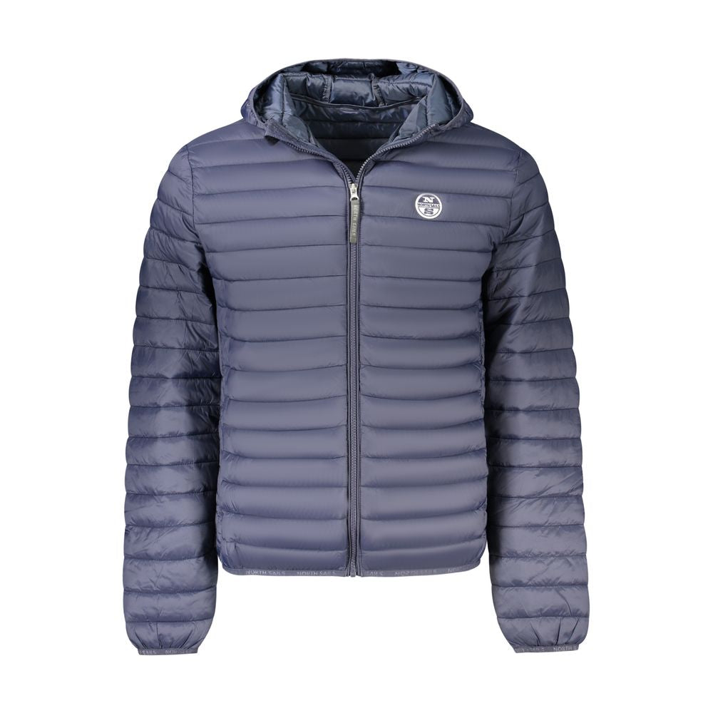 Hooded Windbreaker Jacket by North Sails for men in polyamide & polyester blue features an stylish silhouette, showcasing a sophisticated hooded neckline and performance-driven pockets, hooded, insulated & windproof for a premium, stylish look.