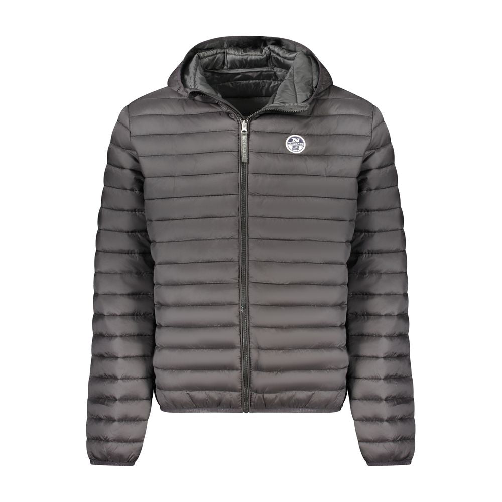 Hooded Jacket by North Sails for men in polyamide & polyester black presents a impeccable silhouette, showcasing distinct pockets, hooded & insulated and a impeccable hooded neckline for a sophisticated finish.