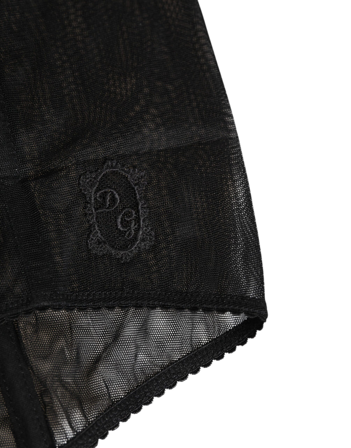 Dolce & Gabbana Women's High Rise Nylon Polyamide & Spandex Waisted Briefs - Black