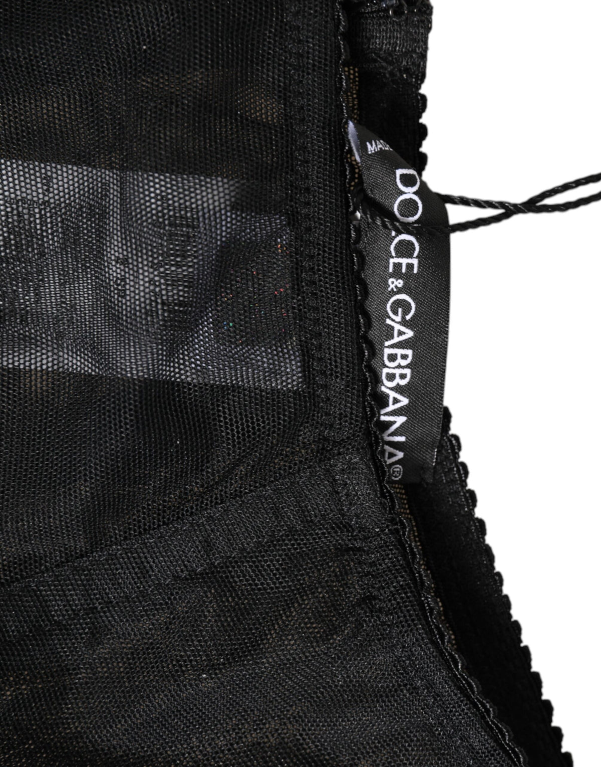 Dolce & Gabbana Women's High Rise Nylon Polyamide & Spandex Waisted Briefs - Black