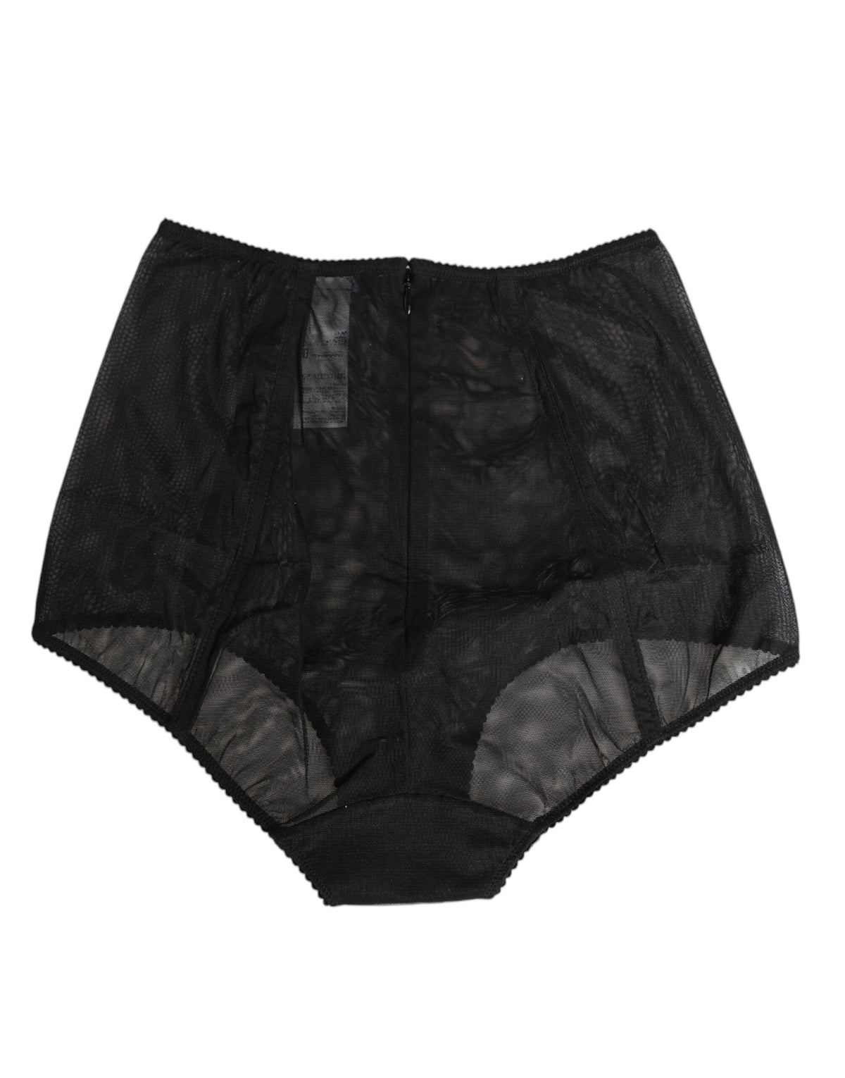 Dolce & Gabbana Women's High Rise Nylon Polyamide & Spandex Waisted Briefs - Black