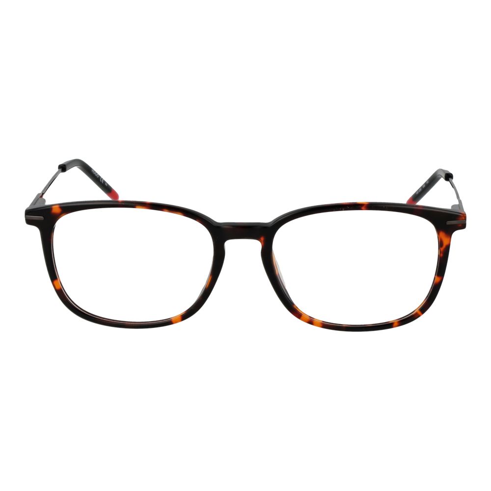 Eyeglasses Frames by Hugo Boss for men in acetate and brown showcases a refined silhouette, detailed with a brown coloured frame finish and a sophisticated full-frame frame design.