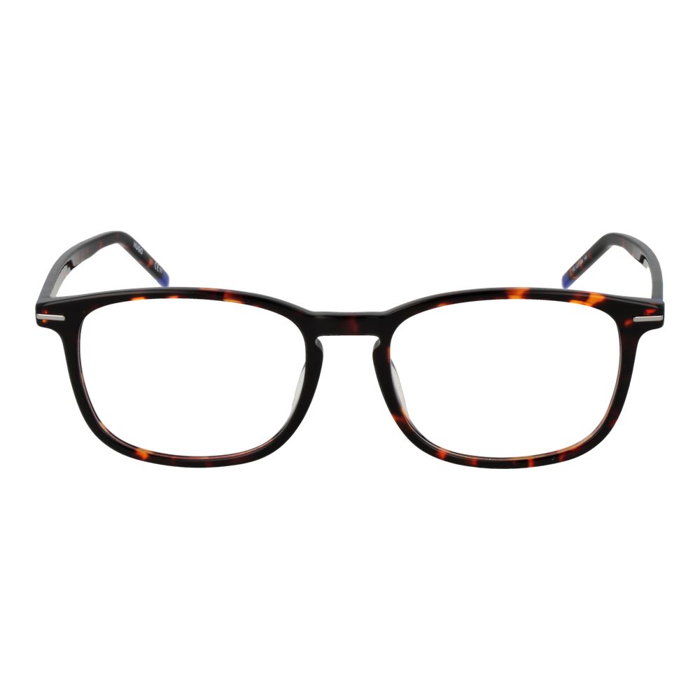 Eyeglasses Frames by Hugo Boss for men in acetate brown showcases a reflective silhouette, artfully incorporating a sophisticated brown coloured frame with a distinct full-frame frame design.
