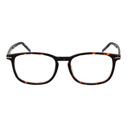 Eyeglasses Frames by Hugo Boss for men in acetate brown showcases a reflective silhouette, artfully incorporating a sophisticated brown coloured frame with a distinct full-frame frame design.