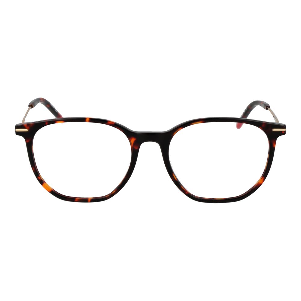 Eyeglasses Frames by Hugo Boss for women in acetate brown showcases a refined full-frame frame design with a refined brown coloured frame finish for a refined and sophisticated look.