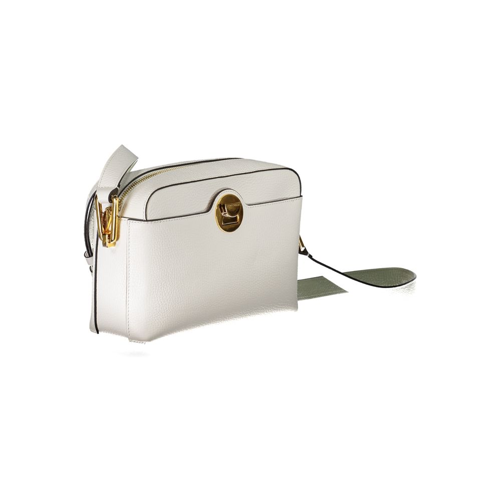 Shoulder Bag by Coccinelle for women in leather white presents a statuesque silhouette, showcasing a secure zipper and statuesque external-pockets & internal-pockets with versatile shoulder-strap & adjustable-strap for a sophisticated look.