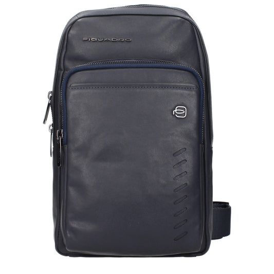 Crossbody Handbag by Piquadro for unisex in leather blue showcases a versatile sophistication silhouette, featuring a secure , versatile sophistication , and versatile crossbody-strap & adjustable-strap for a versatile sophistication finish.